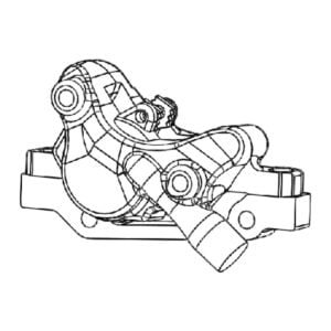 4-Piston Hydraulic Brake Set (Lever, Hose and Caliper) for Dualtron X Limited